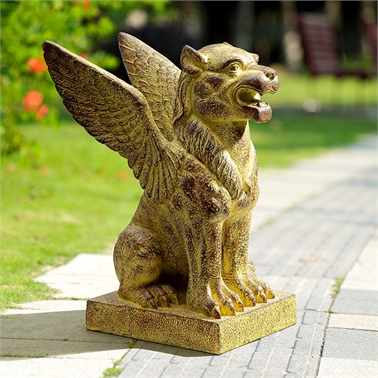 34800 Winged Lion Garden Sculpture - 23.50 X 18 X 13 In.
