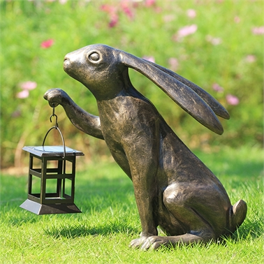 34872 Big Bunny Led Garden Lantern - 17 X 16.50 X 9.50 In.