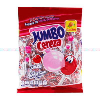 UPC 725226000107 product image for 725226000107 Jumbo Cereza Cherry Lollipops with Bubblegum Filling | upcitemdb.com