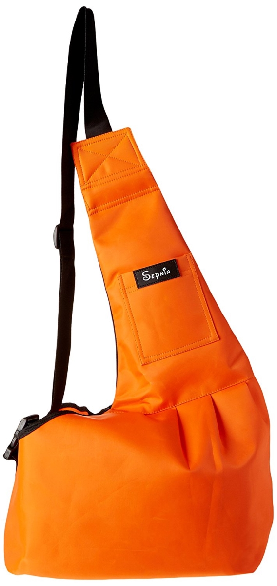19d Nylon Waterproof Orange M Pet Carrier Shoulder Bag With Extra Pocket For Cat, Dog & Small Animals, Orange - Medium