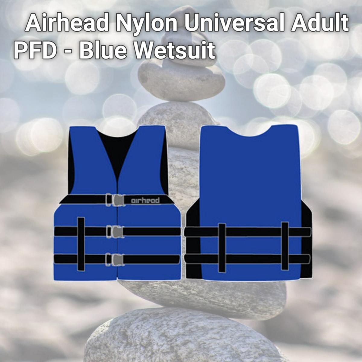 Picture of Sports Stuff 10002-15-A-BL Airhead Nylon Universal Adult PFD - Blue Wetsuit