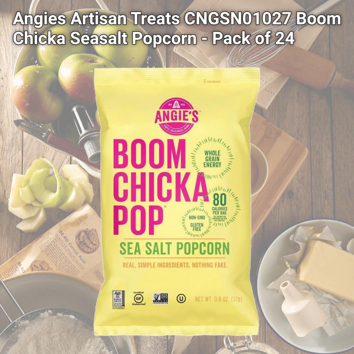 Picture of Angies Artisan Treats CNGSN01027 Boom Chicka Seasalt Popcorn - Pack of 24