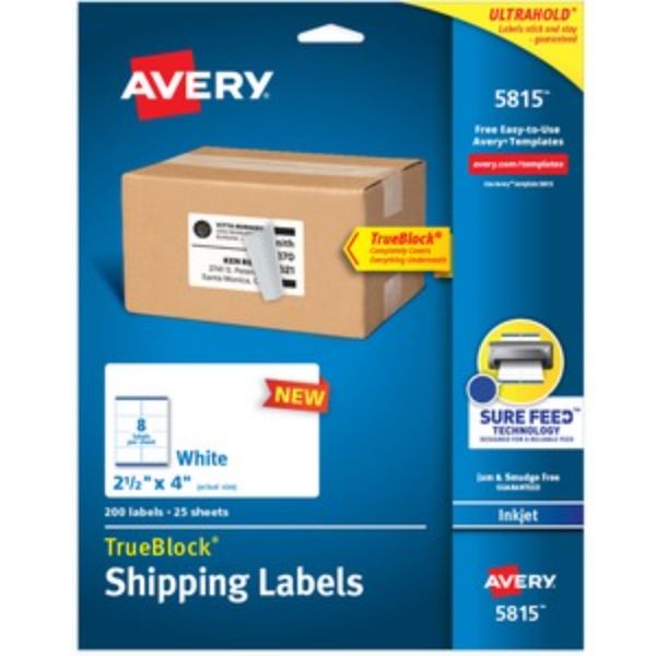 AVE5815 2.5 x 4 in. Paper Label, White - Pack of 200