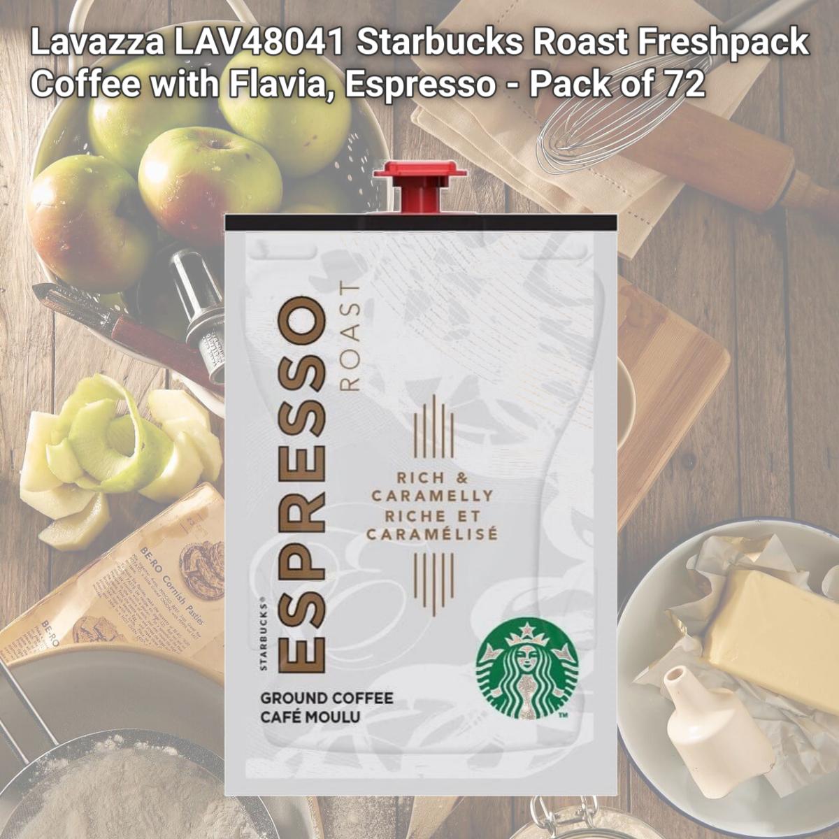 Picture of Lavazza LAV48041 Starbucks Roast Freshpack Coffee with Flavia, Espresso - Pack of 72