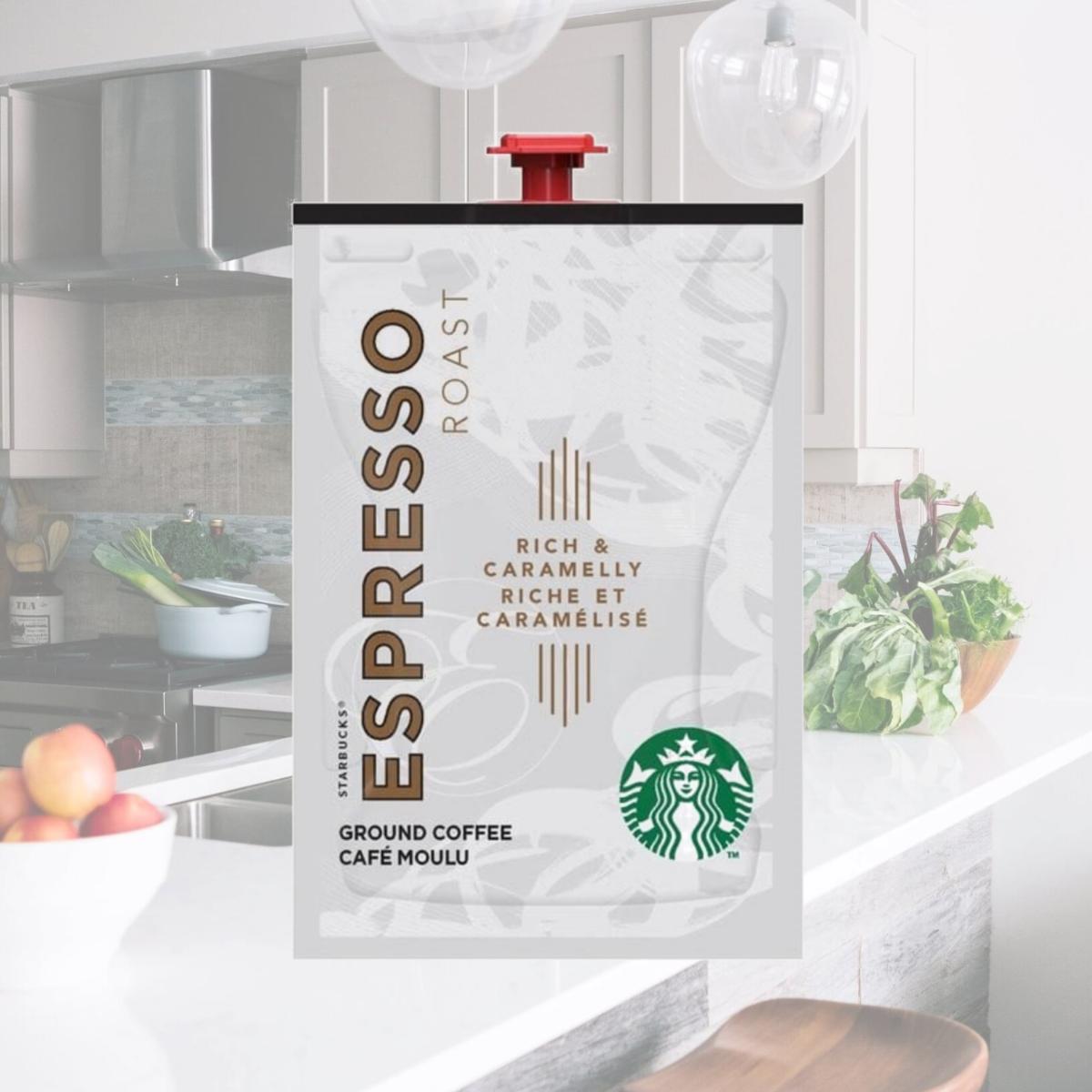 Picture of Lavazza LAV48041 Starbucks Roast Freshpack Coffee with Flavia, Espresso - Pack of 72
