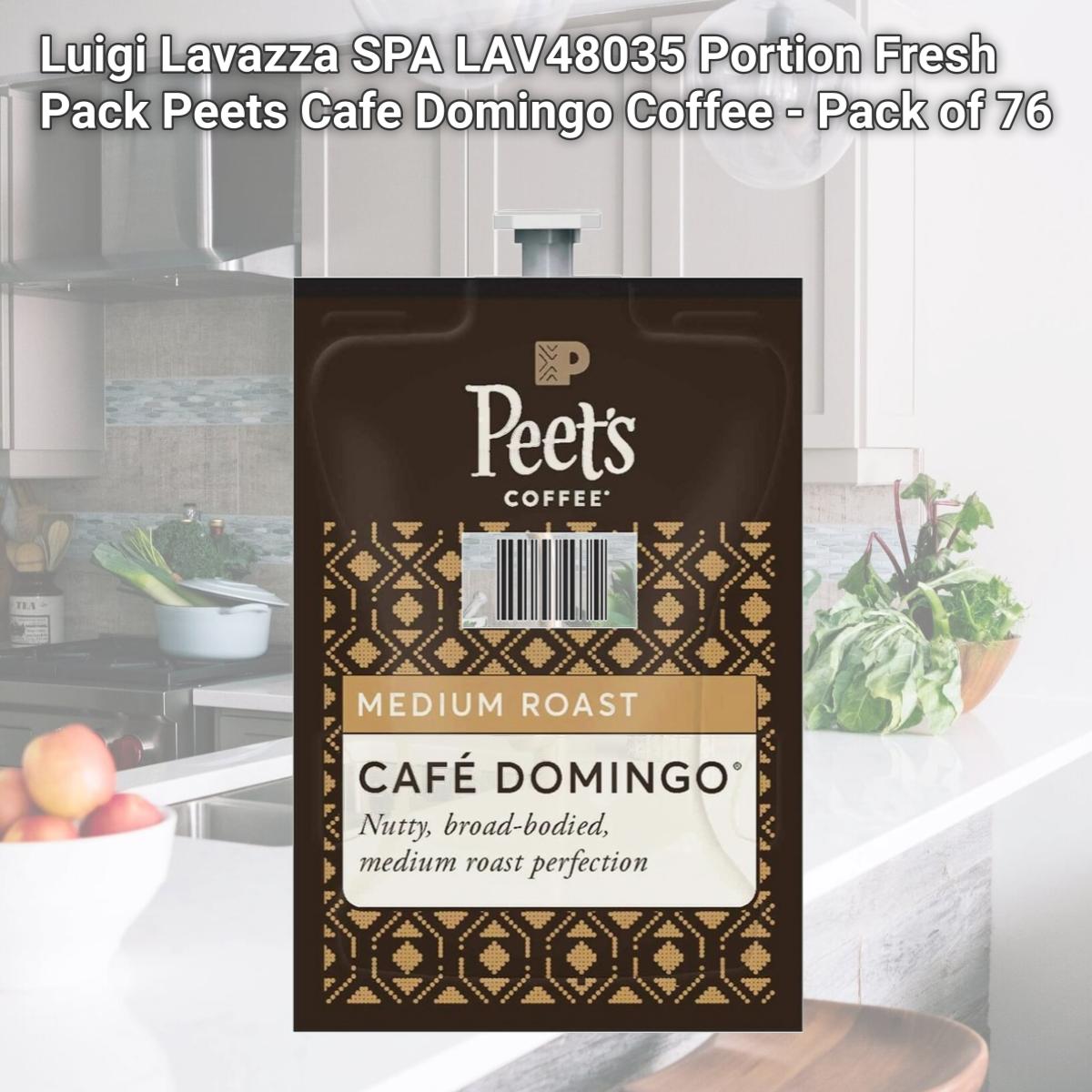 Picture of Luigi Lavazza SPA LAV48035 Portion Fresh Pack Peets Cafe Domingo Coffee - Pack of 76
