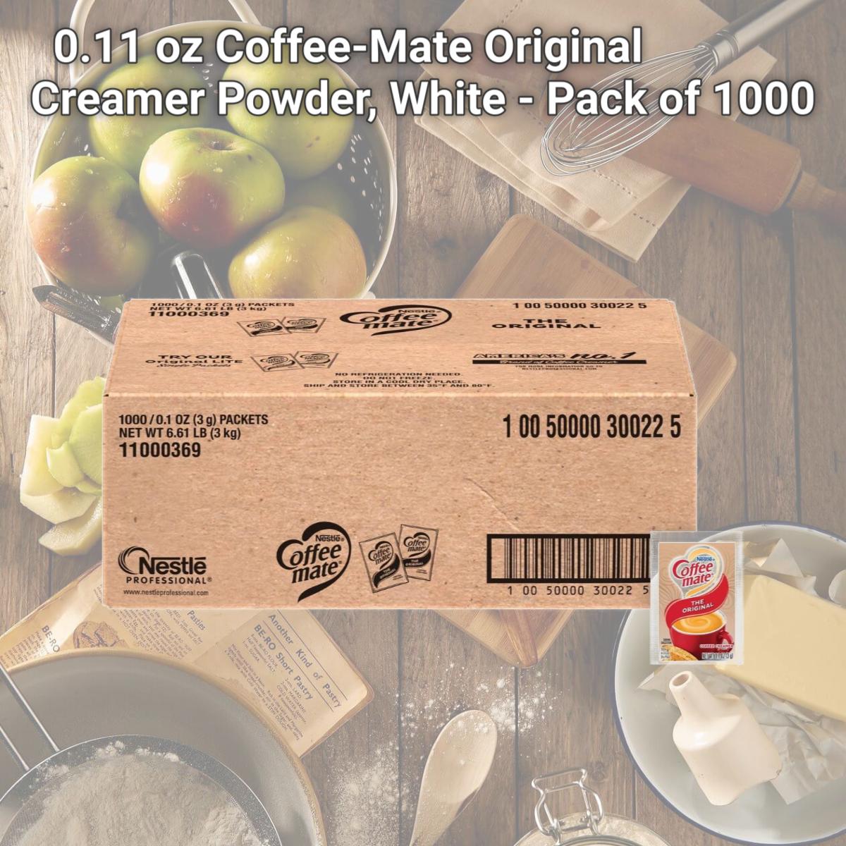 Picture of Nestle S.A NES30022 0.11 oz Coffee-Mate Original Creamer Powder, White - Pack of 1000
