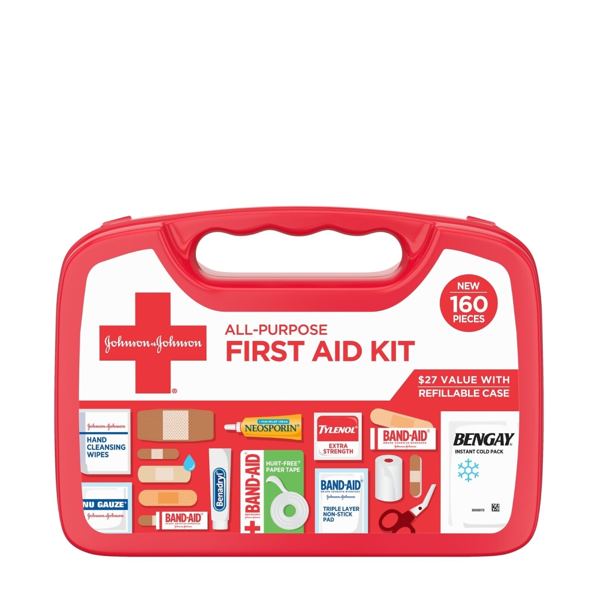 JOJ202045 Plastic Mini First Aid To Go Kit - 160 Piece
