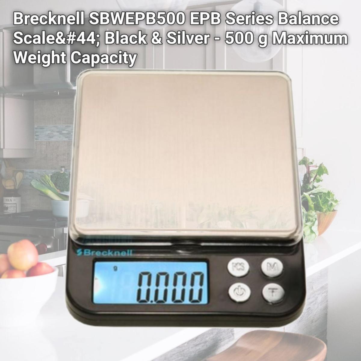 Picture of Brecknell SBWEPB500 EPB Series Balance Scale, Black & Silver - 500 g Maximum Weight Capacity