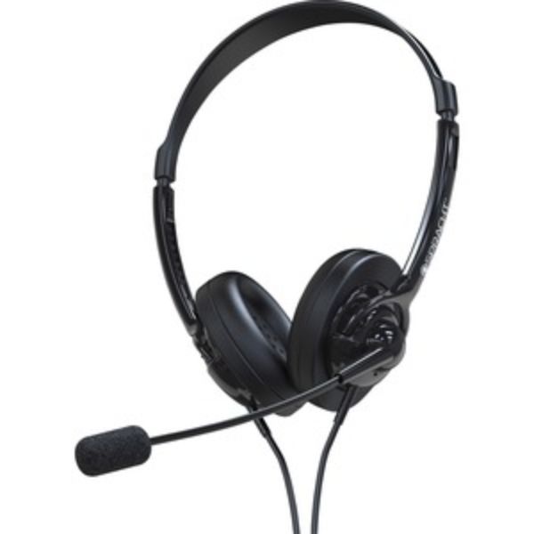 ZUM Stereo Wired Binaural Universal Headset, Black