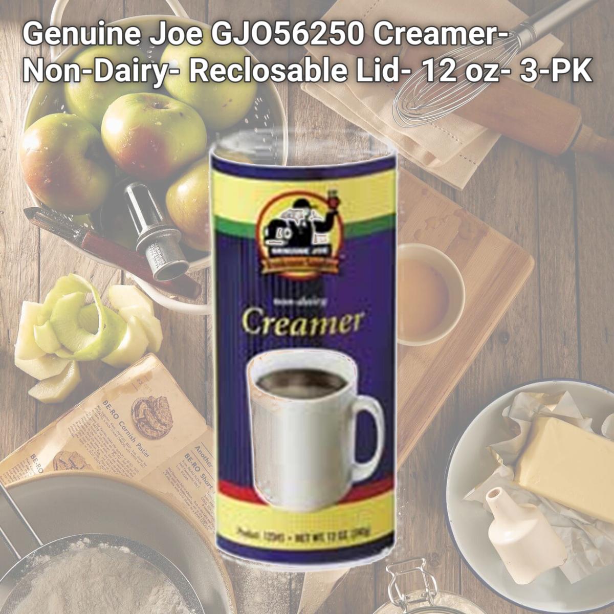 Picture of Genuine Joe GJO56250 Creamer- Non-Dairy- Reclosable Lid- 12 oz- 3-PK