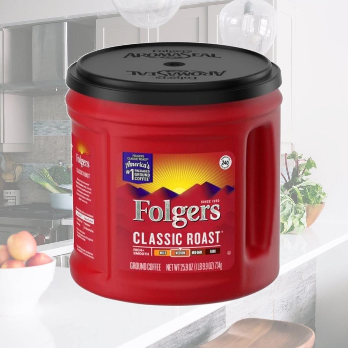 Picture of Folgers FOL30407 8 oz Canister Instant Classic Roast Coffee