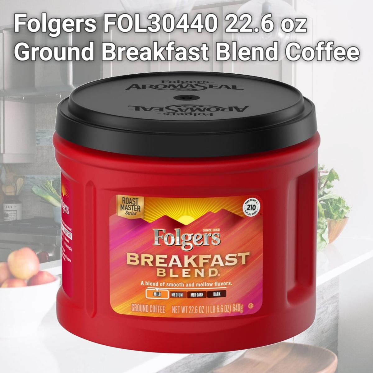 Picture of Folgers FOL30440 22.6 oz Ground Breakfast Blend Coffee