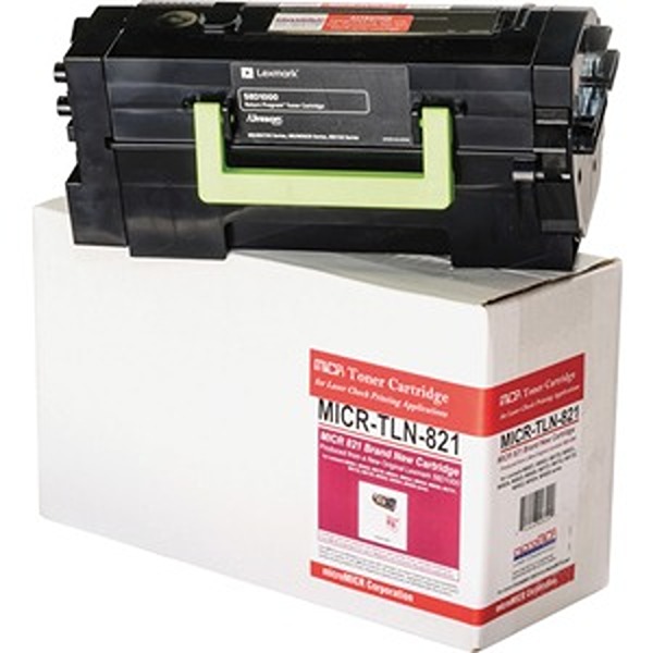 Lexmark MCMMICRTLN821 Laser Toner Cartridge, Black