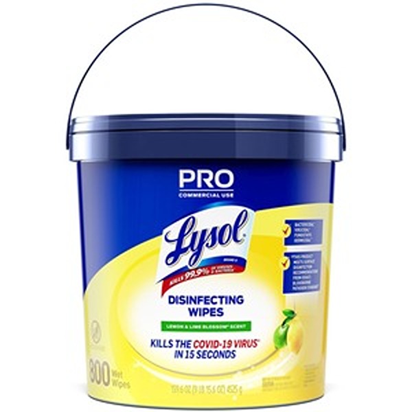 RAC99856 Lemon Bucket Disinfectant Wipe, Pack of 800