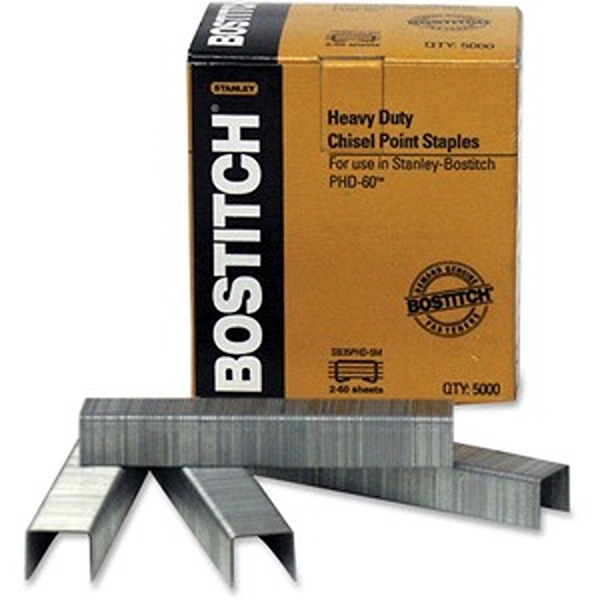 BOSSB35PHD5M Heavy Duty Premium Staples, Pack of 5000