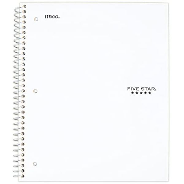 MEA72456 11 x 8.5 in. Five Star Wirebound Notebook, White
