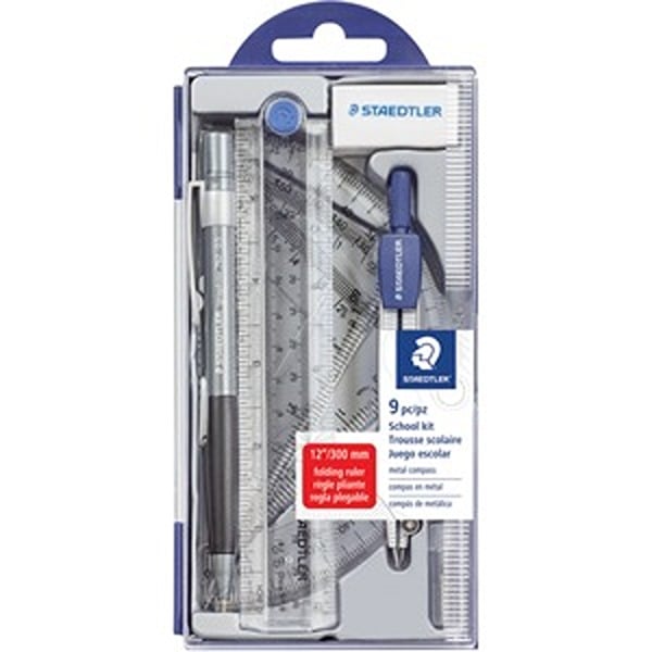 UPC 031901951443 product image for Staedtler STD55060S92 Compass Math Set, 9 Piece | upcitemdb.com