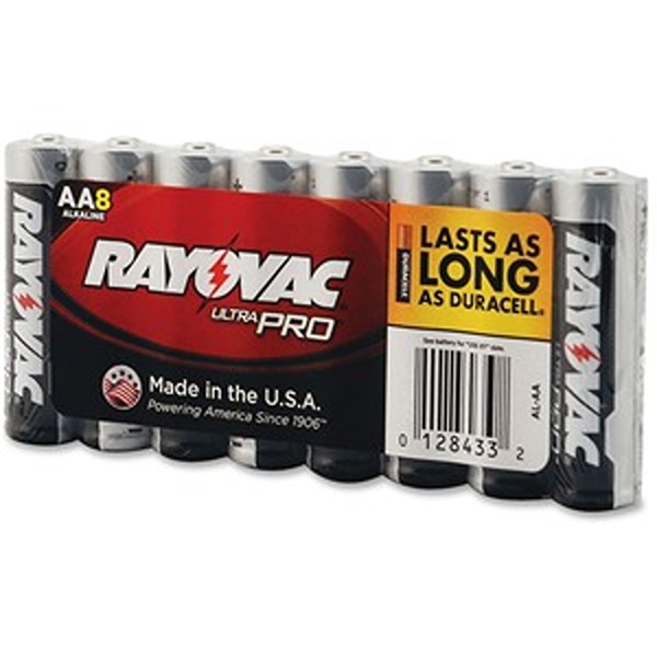 RAYALAA8J Industrial AA Battery, Pack of 8
