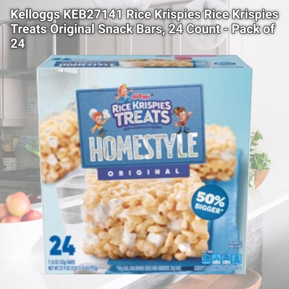 Picture of Kelloggs KEB27141 Rice Krispies Rice Krispies Treats Original Snack Bars, 24 Count - Pack of 24