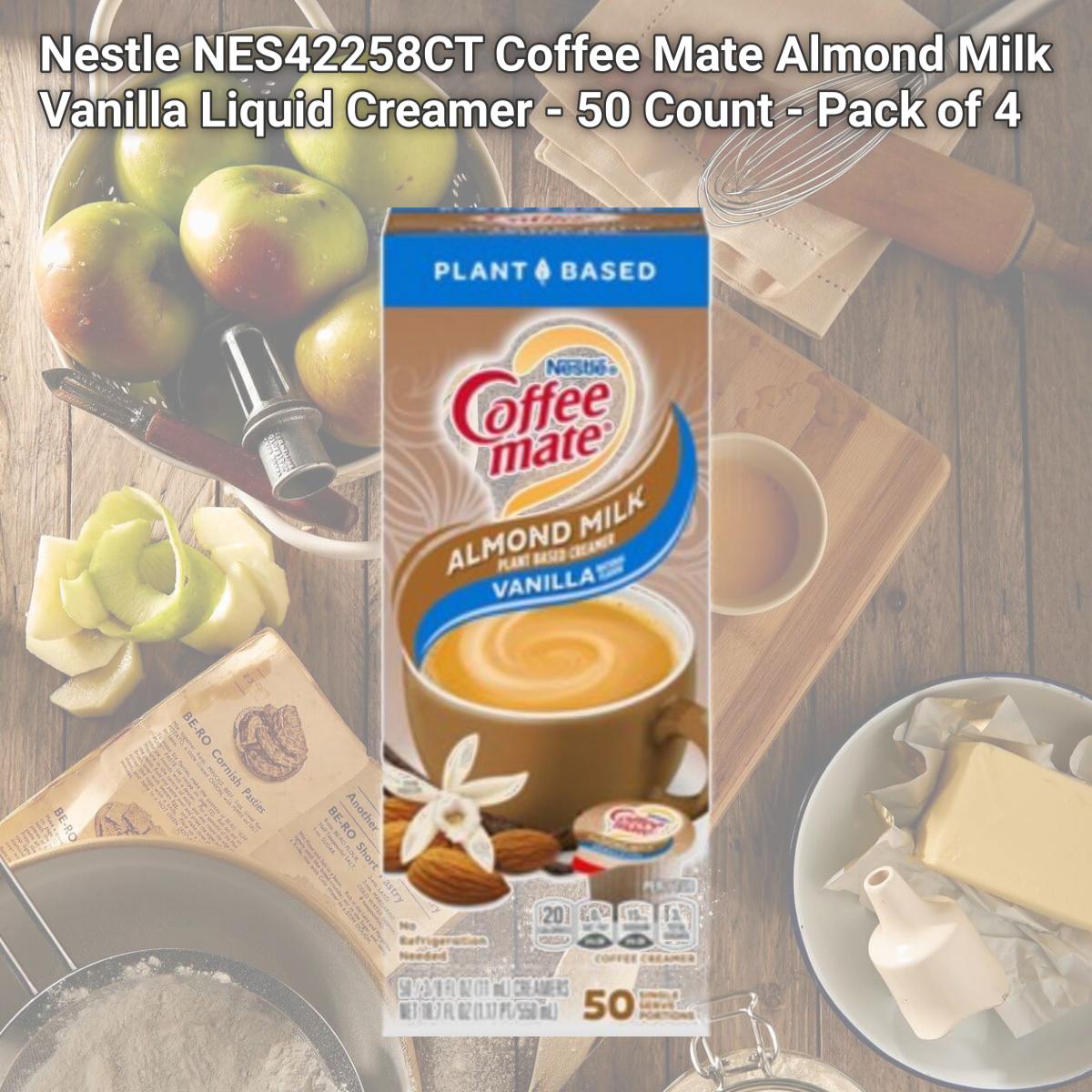 Picture of Nestle NES42258CT Coffee Mate Almond Milk Vanilla Liquid Creamer - 50 Count - Pack of 4