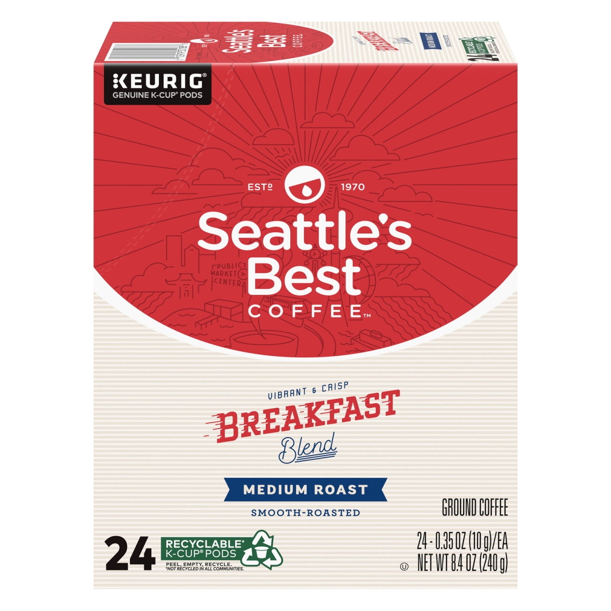 UPC 012919301888 product image for SEA12407882 K-Cup Breakfast Blend Coffee - Pack of 24 | upcitemdb.com