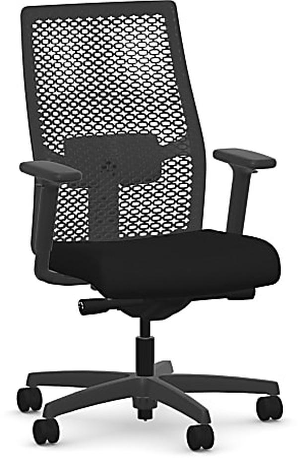 Ignition ReActiv Back Mid-back Task Chair, Black