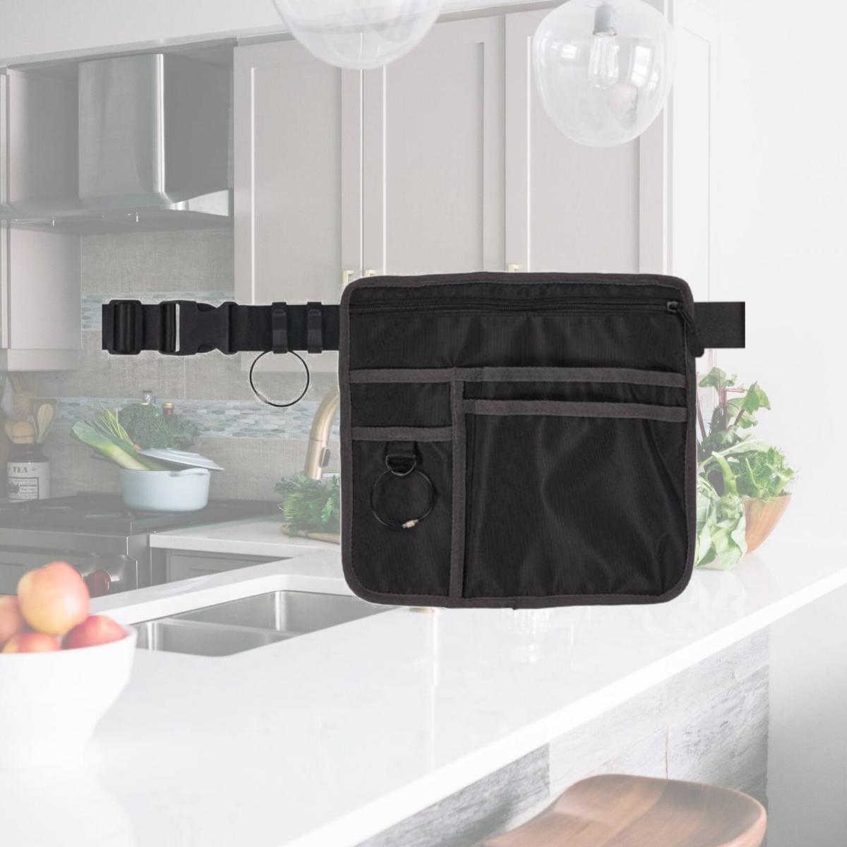 Picture of Ergodyne EGO13719 Server Apron Pouch with Pockets, Black