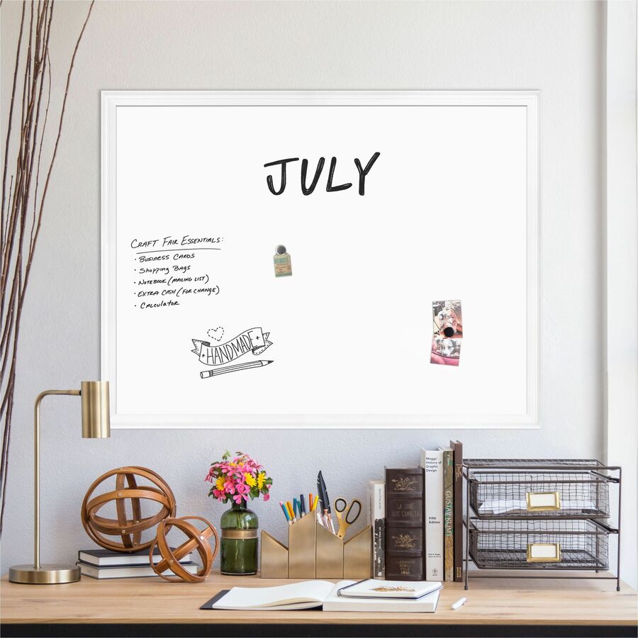 UBR2915U0001 40 x 30 in. White Framed Magnetic Dry Erase Board