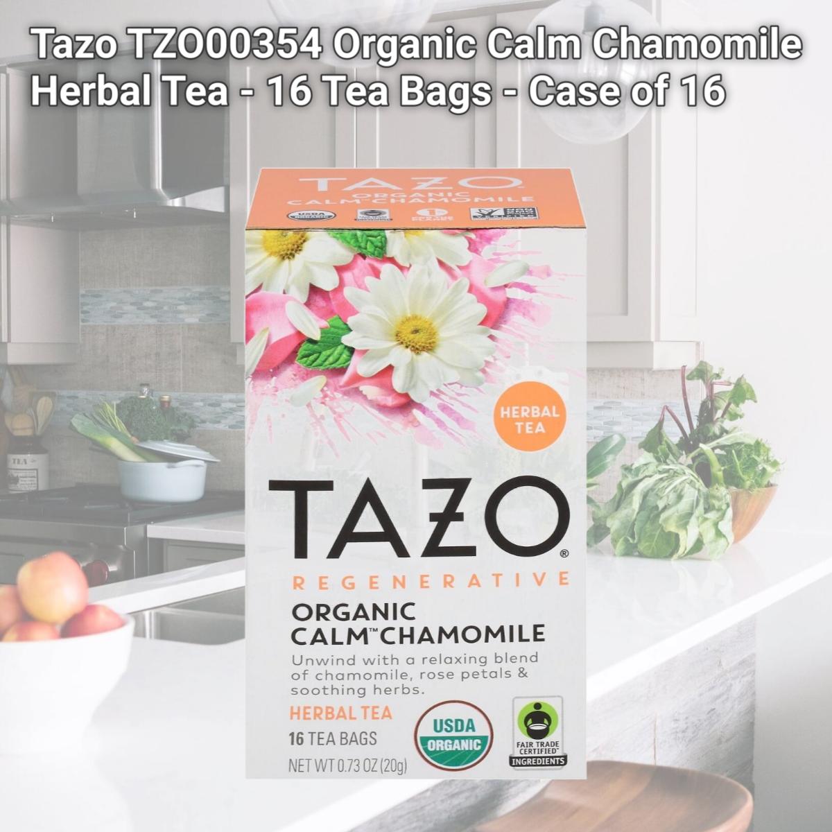 Picture of Tazo TZO00354 Organic Calm Chamomile Herbal Tea - 16 Tea Bags - Case of 16