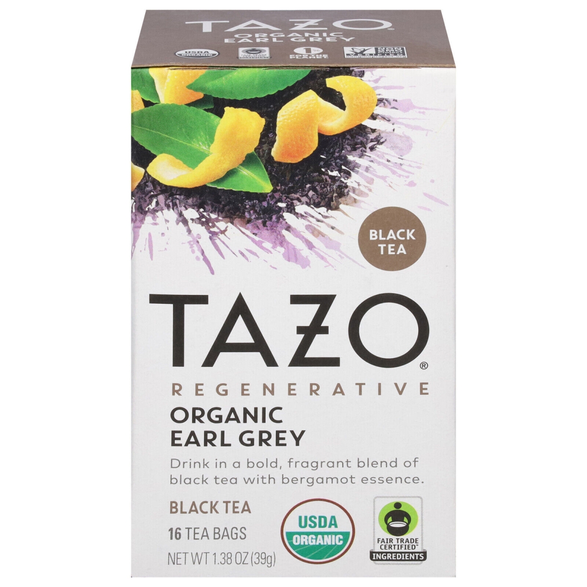 UPC 794522003525 product image for TZO00352 Organic Earl Grey Black Tea - 16 Tea Bags - Case of 16 | upcitemdb.com