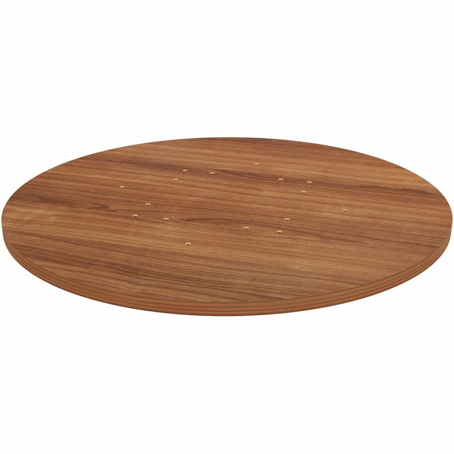 LLR69960 36 in. Dia. Hospitality, Conference Band Edge Tabletop - Walnut - Round