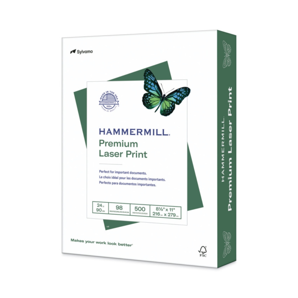 HAM104604CT 8.5 x 11 in. 24 lbs Premium Laser Print Paper - White - Pack of 10