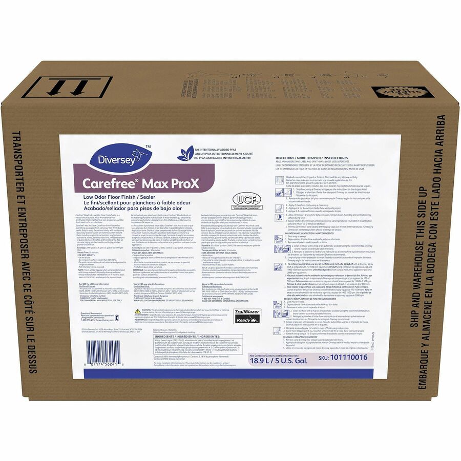 DVO101110016 Carefree Floor Finish & Sealer - 5 gal
