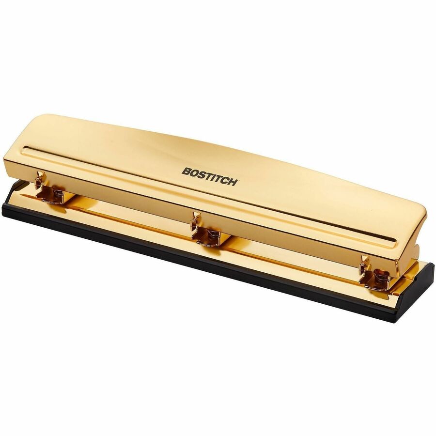 BOSHP15GOLD Three-Hole Punch, 15 Sheets