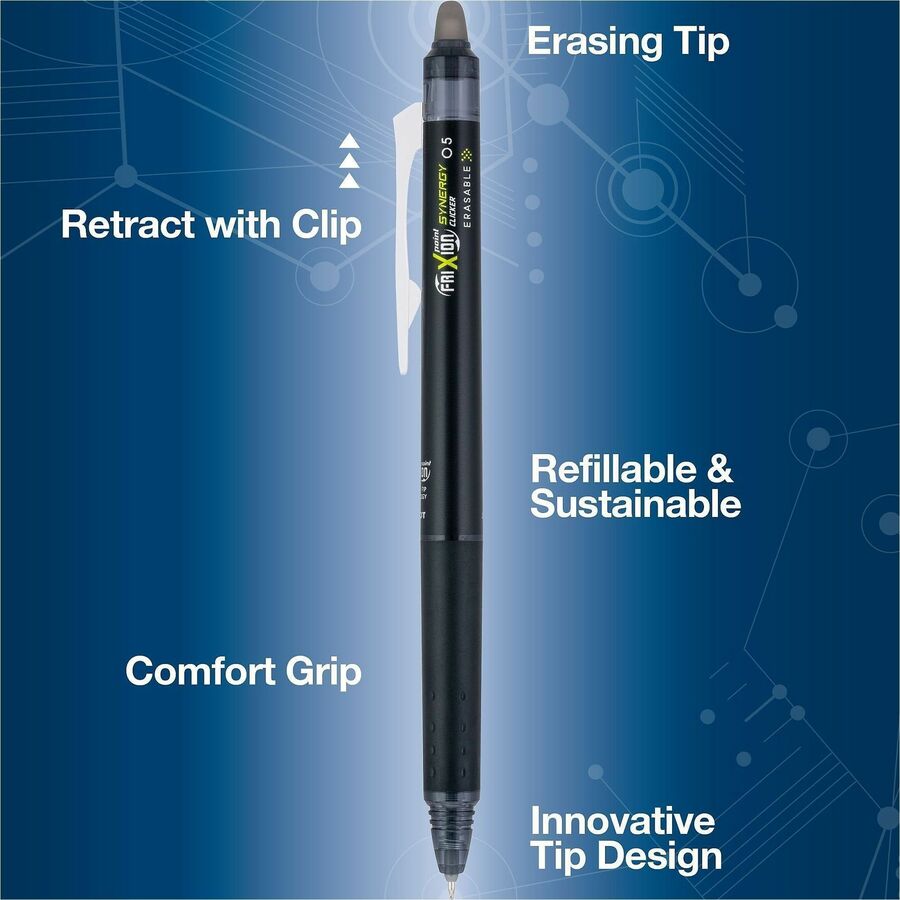 PIL21918 FX Synthetic Gel Pen, Black, Extra Fine - Pack of 36