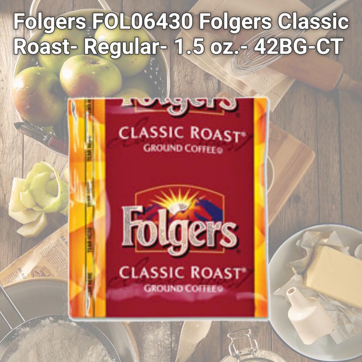 Picture of Folgers FOL06430 Folgers Classic Roast- Regular- 1.5 oz.- 42BG-CT