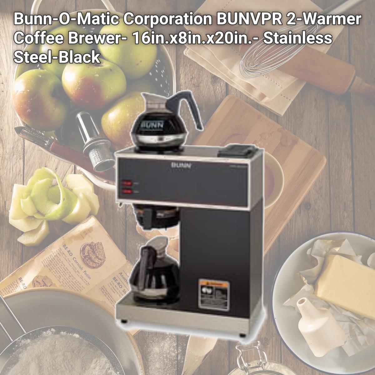 Picture of Bunn-O-Matic Corporation BUNVPR 2-Warmer Coffee Brewer- 16in.x8in.x20in.- Stainless Steel-Black