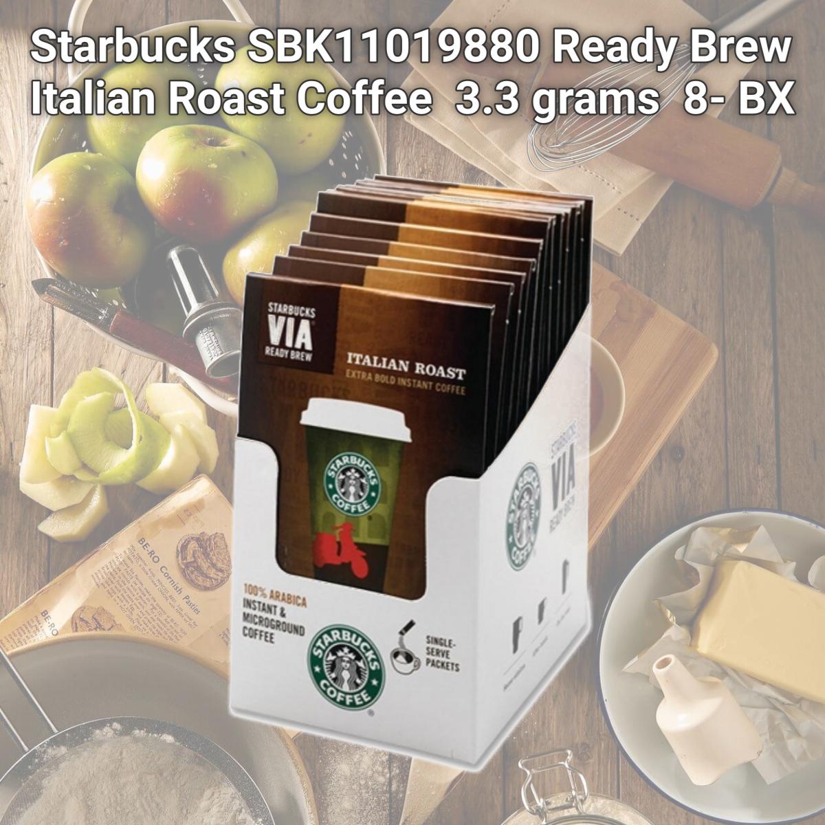 Picture of Starbucks SBK11019880 Ready Brew Italian Roast Coffee  3.3 grams  8- BX