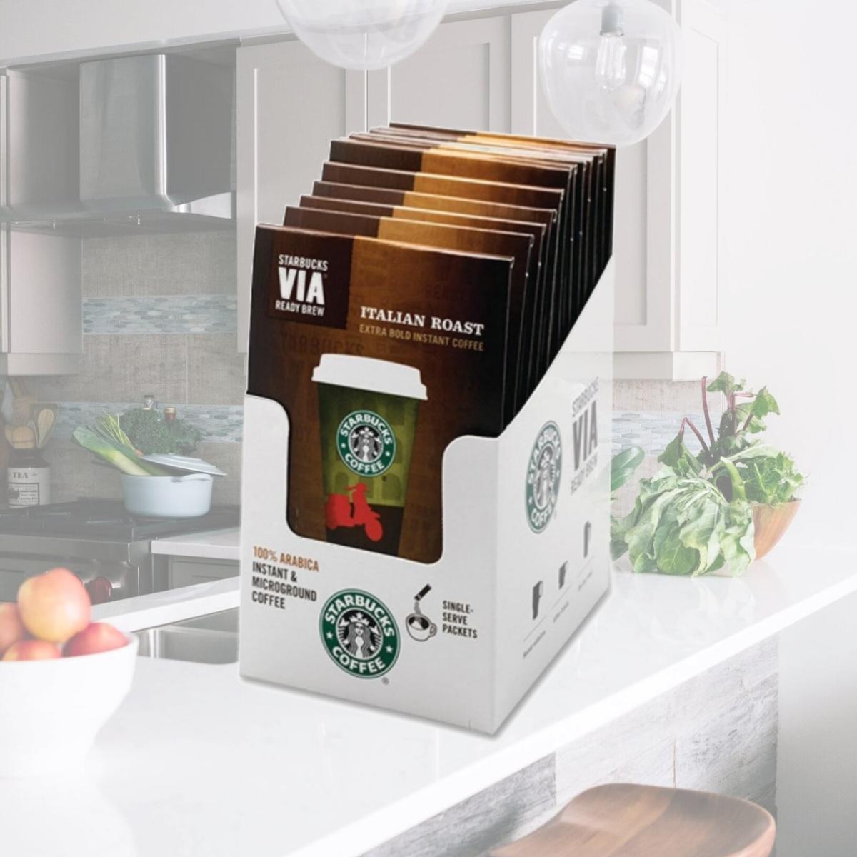 Picture of Starbucks SBK11019880 Ready Brew Italian Roast Coffee  3.3 grams  8- BX