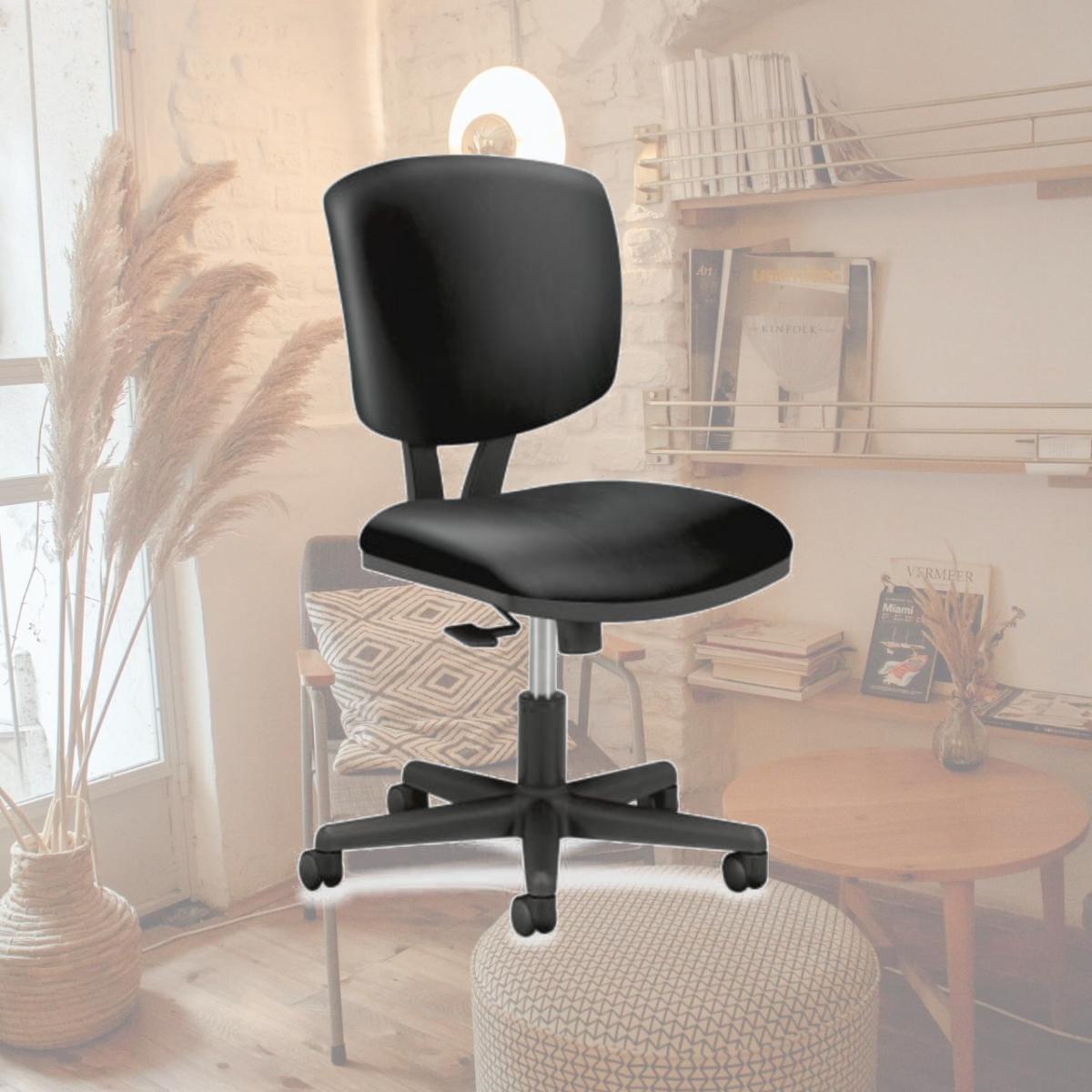 Picture of The HON COMPANY HON5703SB11T Task Chair  Synchro  25.75 in. x 25.75 in. x 40 in.  Leather- Black