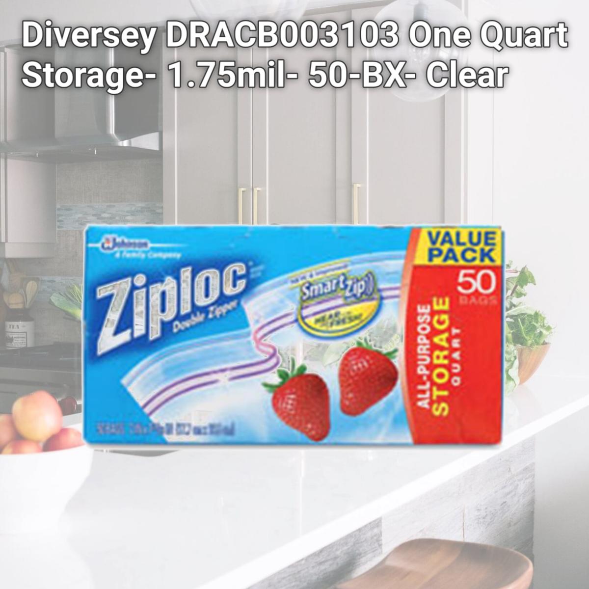 Picture of Diversey DRACB003103 One Quart Storage- 1.75mil- 50-BX- Clear