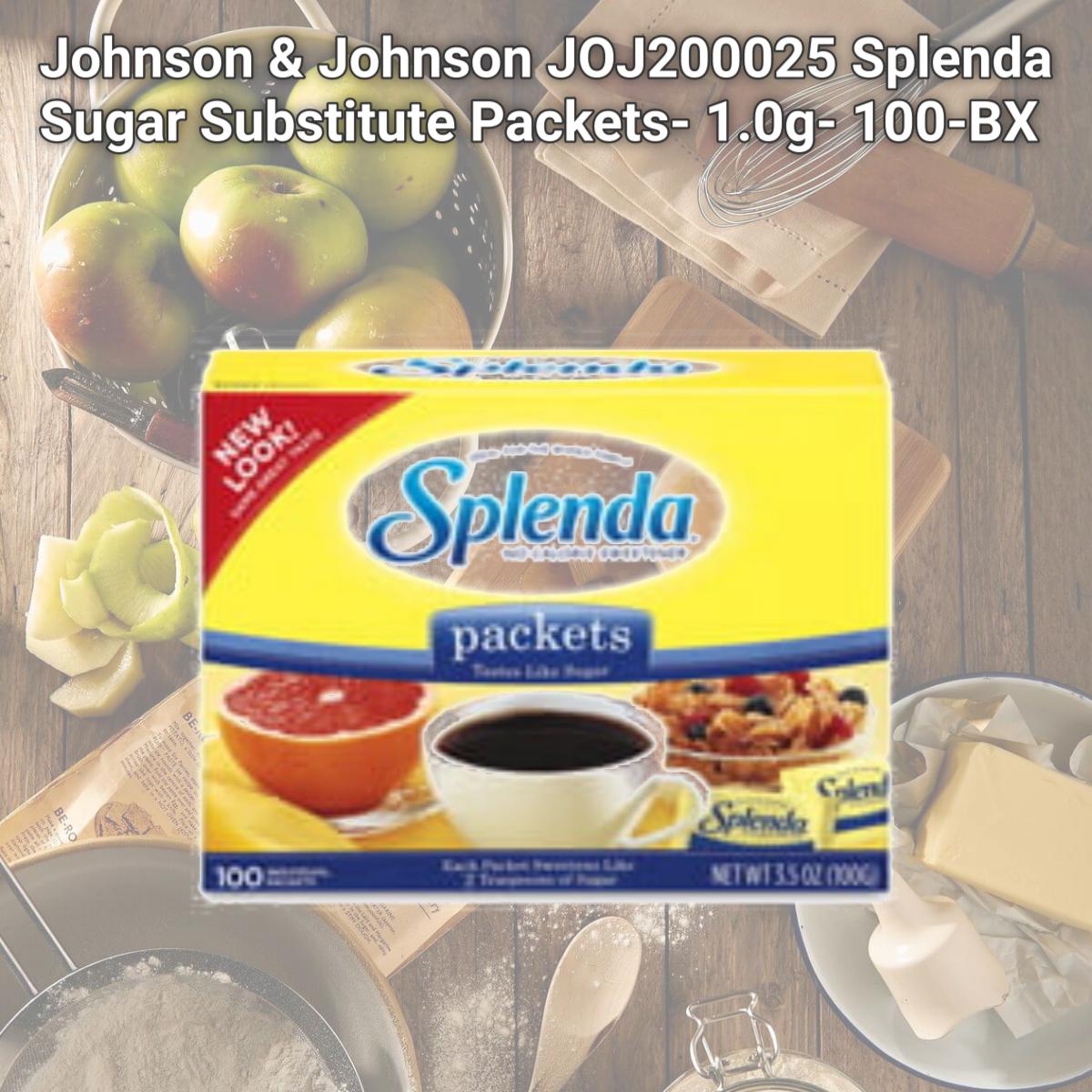 Picture of Johnson & Johnson JOJ200025 Splenda Sugar Substitute Packets- 1.0g- 100-BX