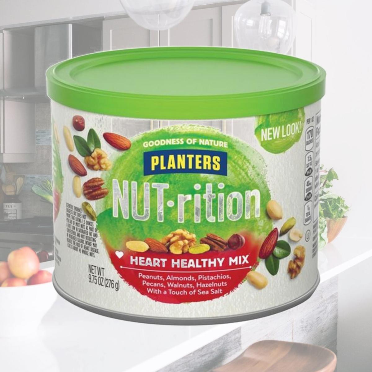 Picture of Kraft Foods KRF05957 Planters Heart Healthy Mix- Assorted Nuts- 9.75oz.- Green