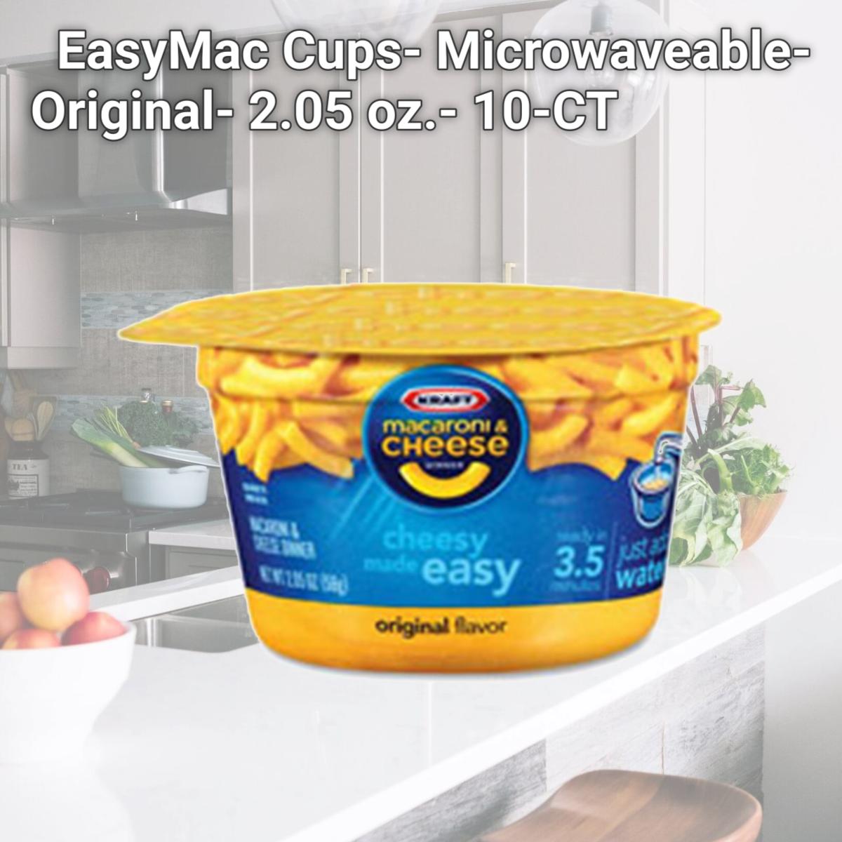 Picture of Kraft Foods KRF10870 EasyMac Cups- Microwaveable- Original- 2.05 oz.- 10-CT