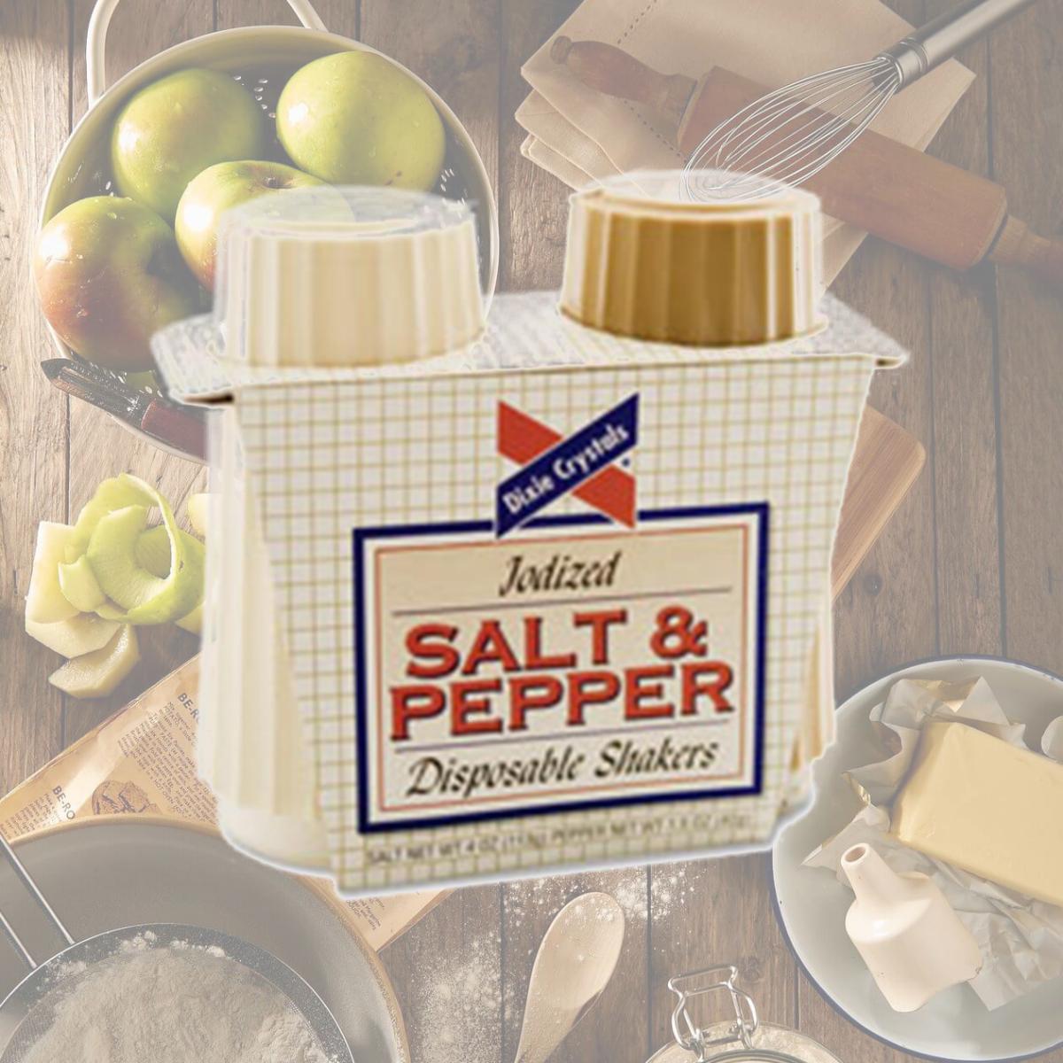 Picture of Diamond Crystal Brands MKLSN16010 Salt-Pepper Shakers- 4 oz Salt- 1.5 oz Pepper- 2-PK