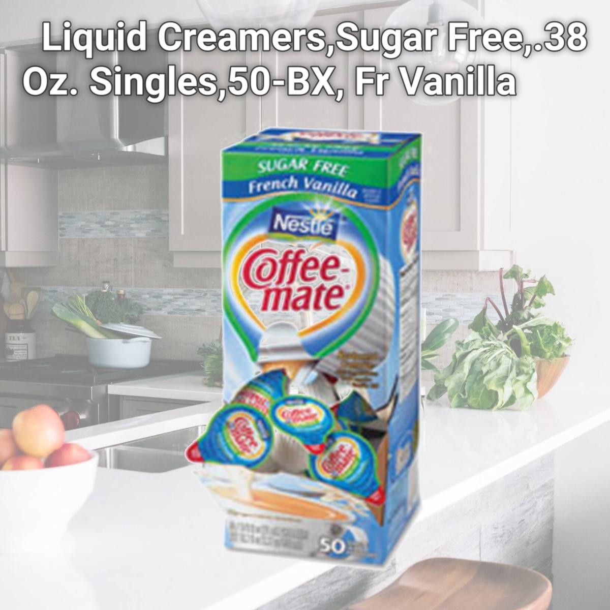 Picture of Nestle Usa NES91757 Liquid Creamers,Sugar Free,.38 Oz. Singles,50-BX, Fr Vanilla
