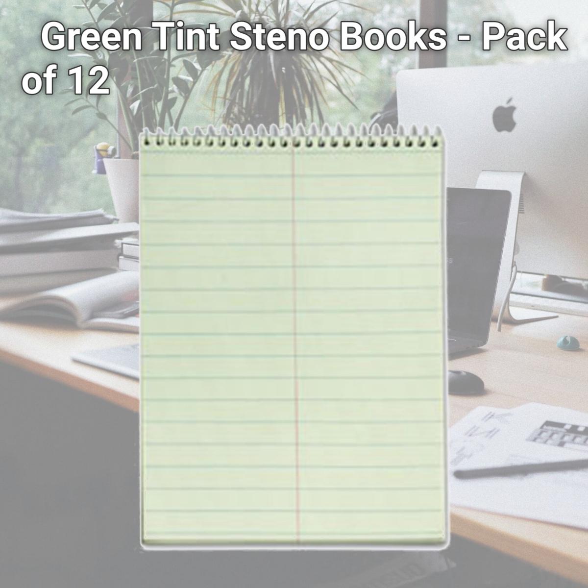 Picture of Tops TOP8001 Green Tint Steno Books - Pack of 12