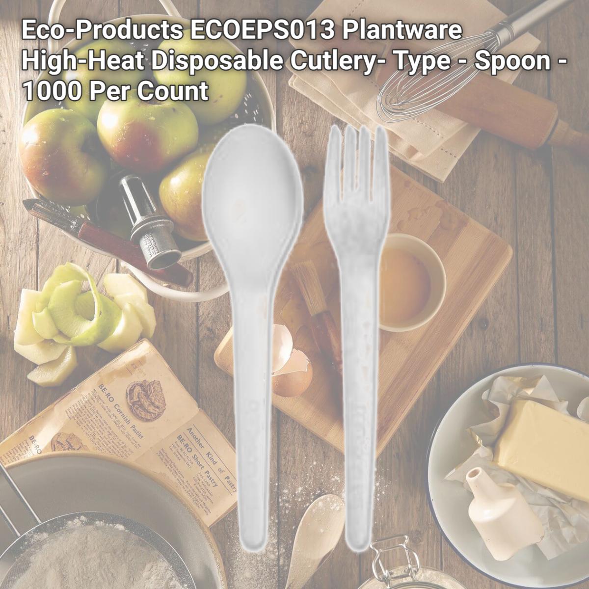 Picture of Eco-Products ECOEPS013 Plantware High-Heat Disposable Cutlery- Type - Spoon - 1000 Per Count