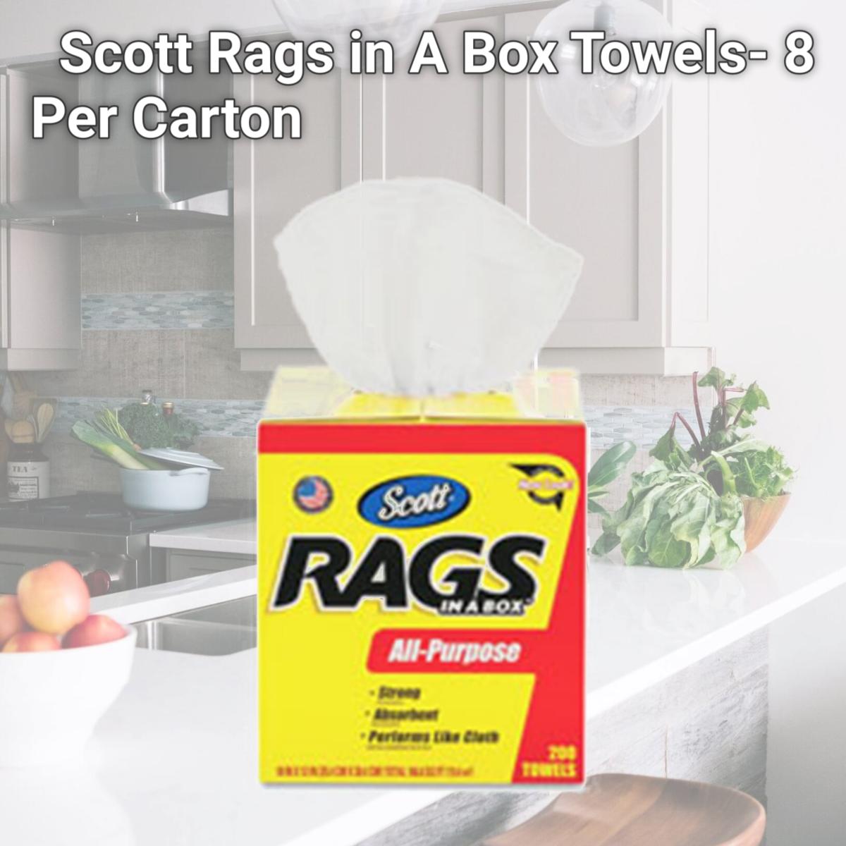 Picture of Kimberly-Clark Professional KCC75260CT Scott Rags in A Box Towels- 8 Per Carton